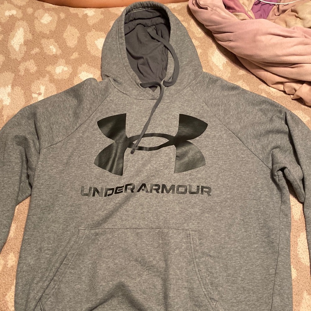 grey under armor hoodie
